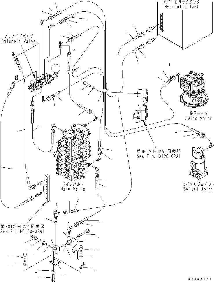 Схема запчастей Komatsu PC228USLC-3 - СОЛЕНОИДНЫЙ КЛАПАН (EPC И ШЛАНГИ) ( АКТУАТОР) ГИДРАВЛИКА