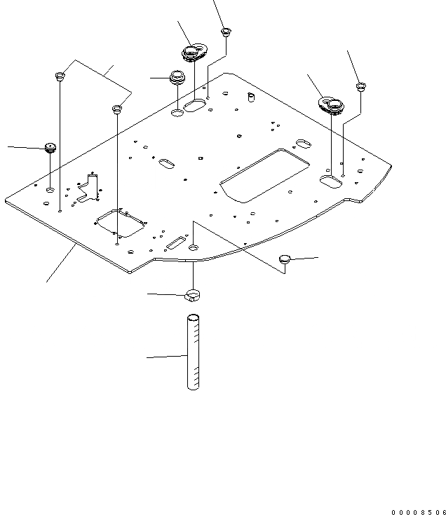 Схема запчастей Komatsu PC228USLC-3 - ОСНОВН. КОНСТРУКЦИЯ (ОСНОВН. КОНСТРУКЦИЯ) (СПЕЦИФ-Я С ОТВАЛОМ) КАБИНА ОПЕРАТОРА И СИСТЕМА УПРАВЛЕНИЯ