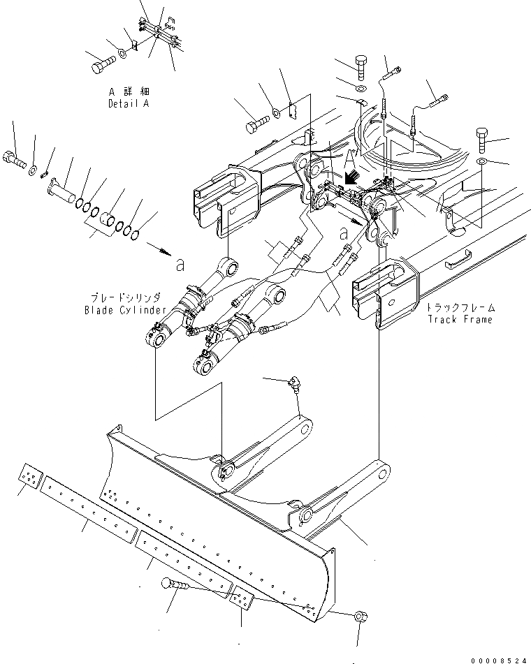 Схема запчастей Komatsu PC228USLC-3 - ОТВАЛ (LC) РАБОЧЕЕ ОБОРУДОВАНИЕ