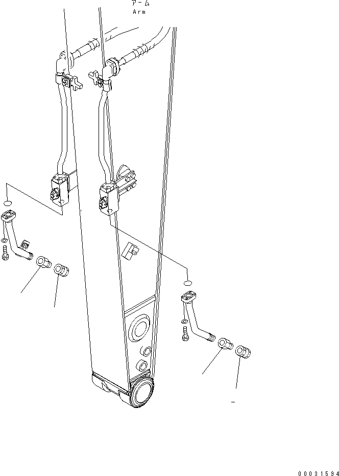 Схема запчастей Komatsu PC228USLC-3 - ПЕРЕХОДНИК ДЛЯ МОЛОТА (ДЛЯ ATLAS И OKADA) РАБОЧЕЕ ОБОРУДОВАНИЕ