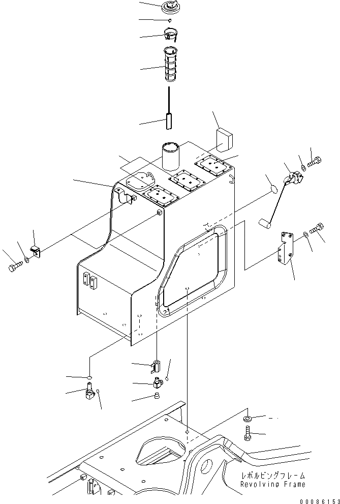 Схема запчастей Komatsu PC228USLC-3E0 - ТОПЛИВН. БАК.(№-) ТОПЛИВН. БАК. AND КОМПОНЕНТЫ