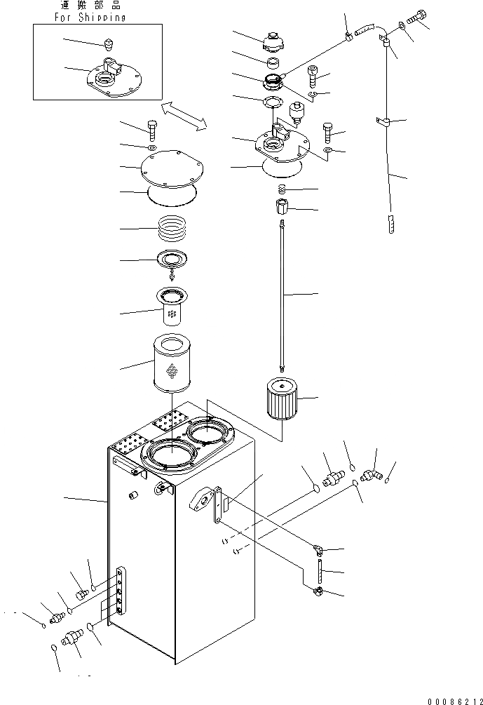 Схема запчастей Komatsu PC228USLC-3E0 - ГИДР. БАК.(№-) ГИДРАВЛИКА