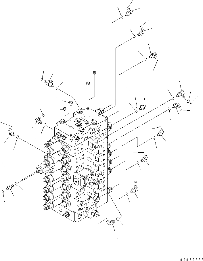 Схема запчастей Komatsu PC228USLC-3E0 - ОСНОВН. КЛАПАН (СОЕДИНИТЕЛЬН. ЧАСТИ) (/) ( СЕРВИСНЫЙ КЛАПАН) ГИДРАВЛИКА