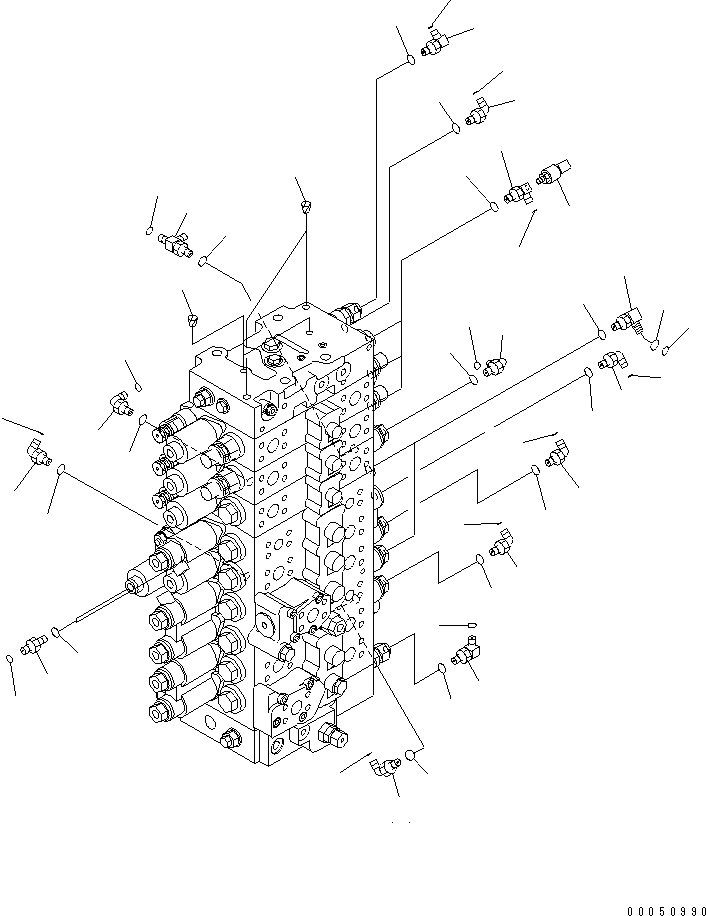 Схема запчастей Komatsu PC228USLC-3E0 - ОСНОВН. КЛАПАН (СОЕДИНИТЕЛЬН. ЧАСТИ) (/) ( АКТУАТОР) (СПЕЦИФ-Я С ОТВАЛОМ) ГИДРАВЛИКА