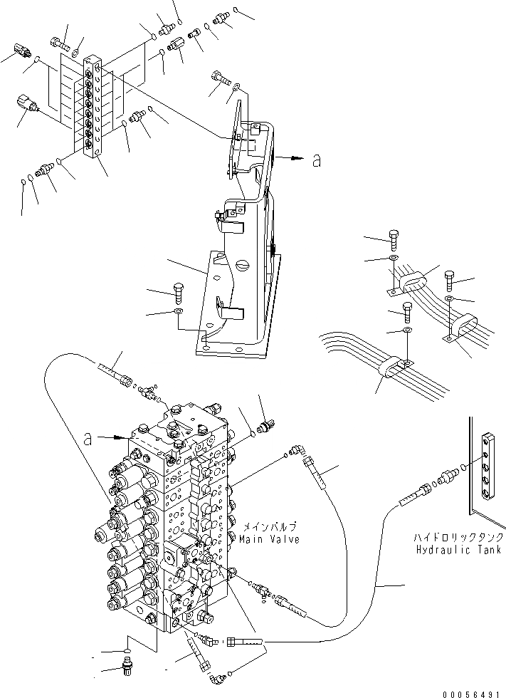 Схема запчастей Komatsu PC228USLC-3E0 - ОСНОВН. КЛАПАН (ШЛАНГИ) ( АКТУАТОР) (СПЕЦИФ-Я С ОТВАЛОМ) ГИДРАВЛИКА