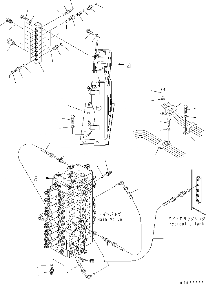 Схема запчастей Komatsu PC228USLC-3E0 - ОСНОВН. КЛАПАН (ШЛАНГИ) ( АКТУАТОР) (ДЛЯ 2-СЕКЦИОНН. СТРЕЛЫ) ГИДРАВЛИКА