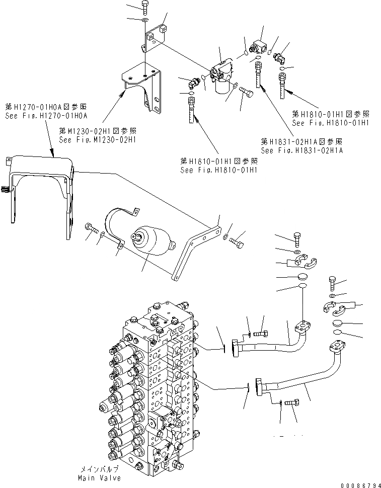 Схема запчастей Komatsu PC228USLC-3E0 - НАВЕСН. ОБОРУД LINS (ACCUMLATOR И ГЛАВНЫЙ ФИЛЬТР) ( АКТУАТОР) (СПЕЦИФ-Я С ОТВАЛОМ) ГИДРАВЛИКА