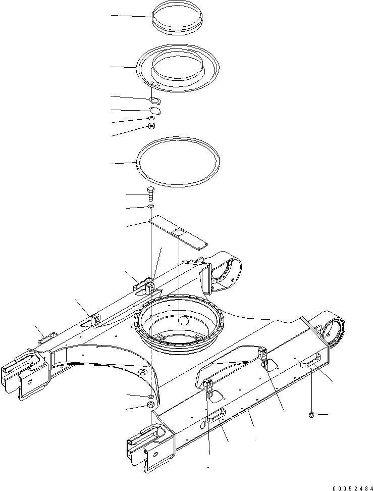 Схема запчастей Komatsu PC228USLC-3E0 - ГУСЕНИЧНАЯ РАМА (С КРЫШКОЙ) (LC) ХОДОВАЯ