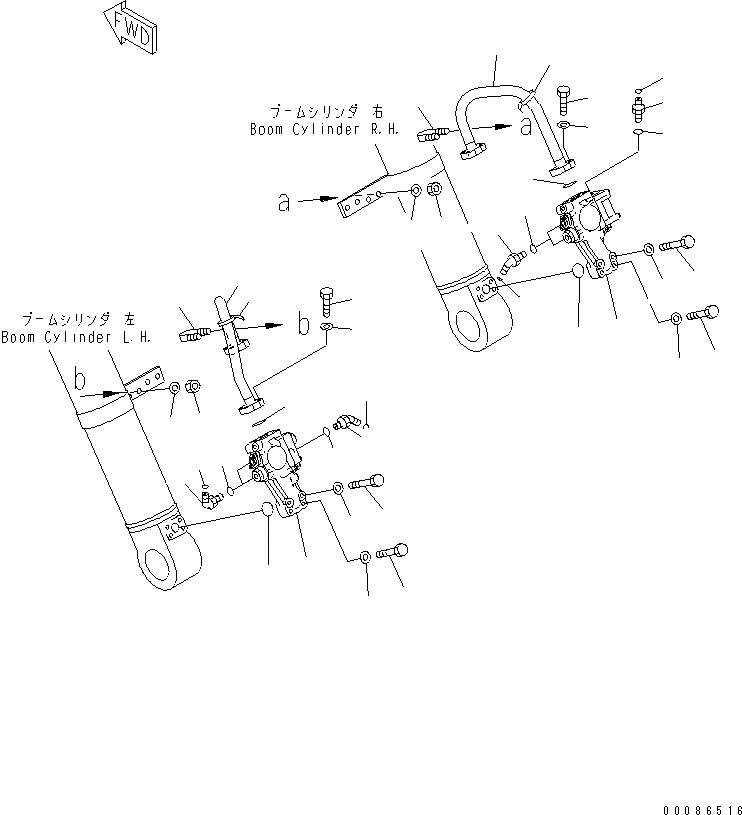 Схема запчастей Komatsu PC228USLC-3E0 - ЦИЛИНДР СТРЕЛЫ(С КЛАПАН ПЕРЕГРУЗКИ)(№-) РАБОЧЕЕ ОБОРУДОВАНИЕ