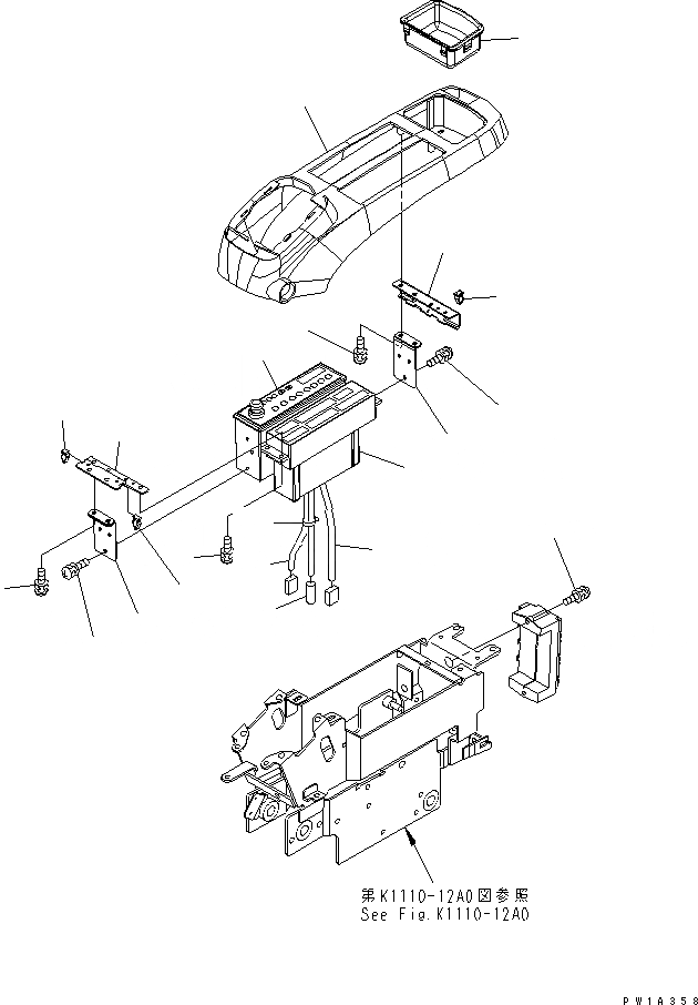 Схема запчастей Komatsu PC228USLC-3-AA - ОСНОВН. КОНСТРУКЦИЯ (КОНСОЛЬ) (ВЕРХН.) (ЛЕВ.) (АВТОМАТИЧ. КОНДИЦ. ВОЗДУХА)(№-) КАБИНА ОПЕРАТОРА И СИСТЕМА УПРАВЛЕНИЯ