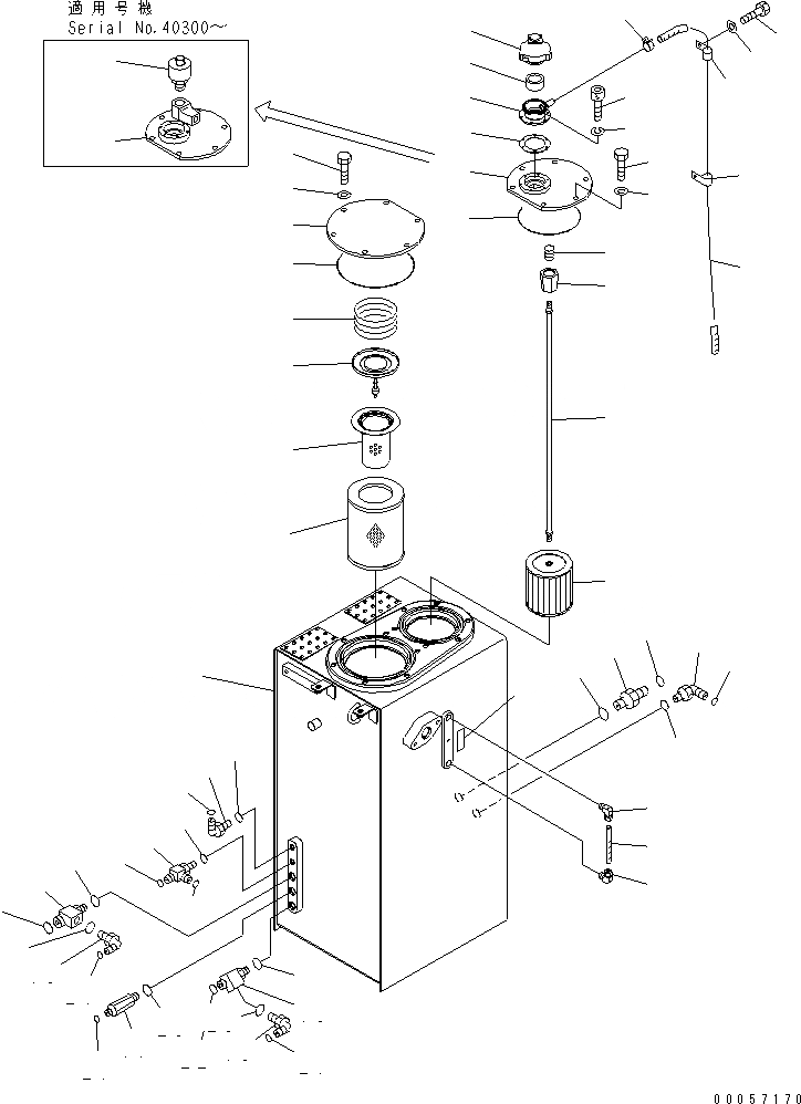 Схема запчастей Komatsu PC228US-3E0 - ГИДР. БАК. ( АКТУАТОР) (ДЛЯ 2-СЕКЦИОНН. СТРЕЛЫ)(№-9) ГИДРАВЛИКА