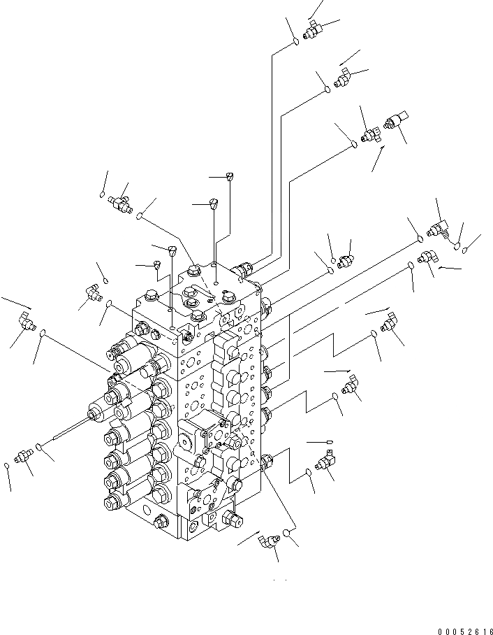 Схема запчастей Komatsu PC228US-3E0 - ОСНОВН. КЛАПАН (СОЕДИНИТЕЛЬН. ЧАСТИ) (/) ( АКТУАТОР) ГИДРАВЛИКА