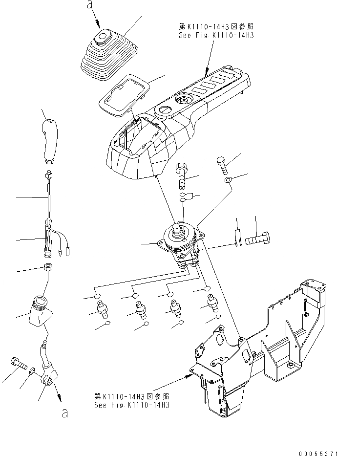 Схема запчастей Komatsu PC228US-3E0 - ОСНОВН. КОНСТРУКЦИЯ (РЫЧАГ И КЛАПАН) (ПРАВ.) (ДЛЯ OVERSEAS)(№-7) КАБИНА ОПЕРАТОРА И СИСТЕМА УПРАВЛЕНИЯ