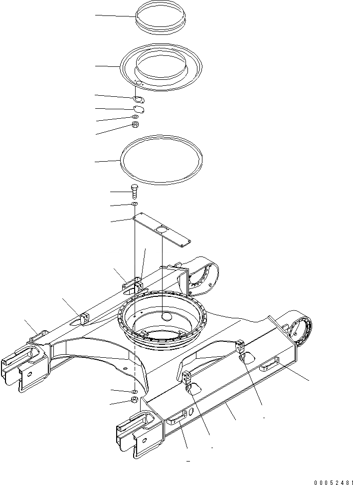 Схема запчастей Komatsu PC228US-3E0 - ГУСЕНИЧНАЯ РАМА ХОДОВАЯ