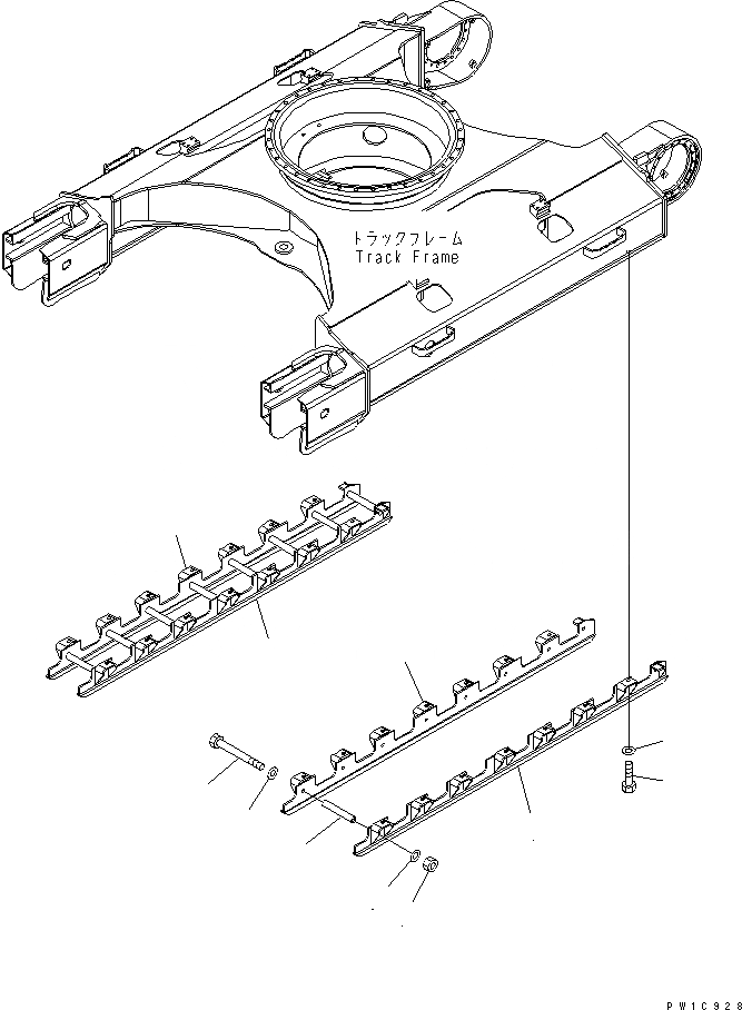 Схема запчастей Komatsu PC228US-3E0 - ПОЛН. ЗАЩИТА КАТКОВ ХОДОВАЯ