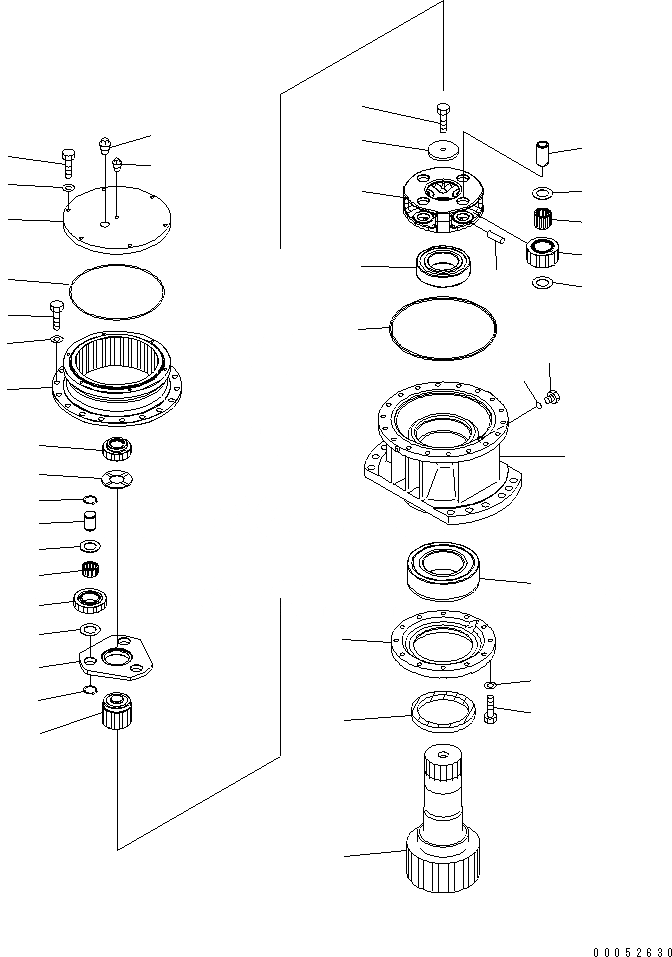 Схема запчастей Komatsu PC228US-3E0 - МЕХАНИЗМ ПОВОРОТА (ДЛЯ ПОДАЮЩ.) ОСНОВН. КОМПОНЕНТЫ И РЕМКОМПЛЕКТЫ