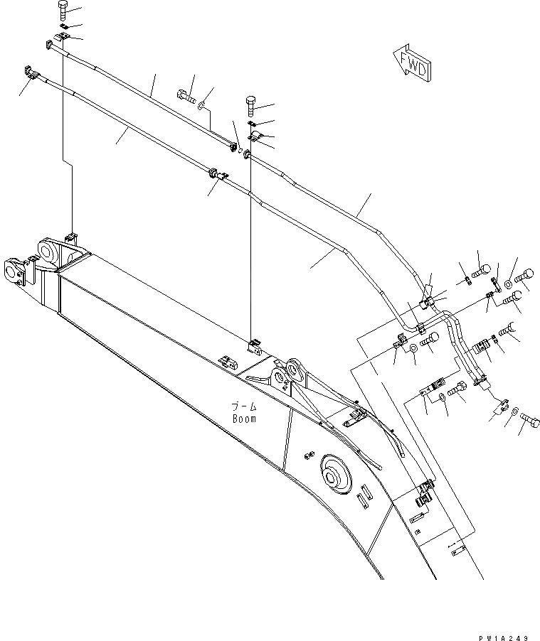 Схема запчастей Komatsu PC228USLC-3-AP - СТРЕЛА (.7M) (ЦИЛИНДР КОВША) (ДЛЯ ПОДЪЕМА РУКОЯТИ) (BLUE)(№-) РАБОЧЕЕ ОБОРУДОВАНИЕ