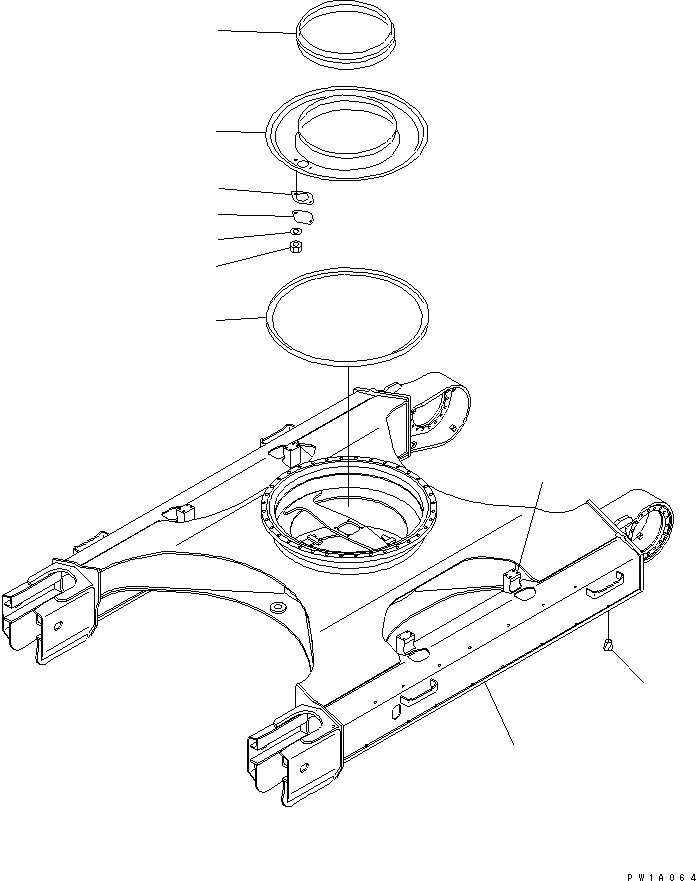 Схема запчастей Komatsu PC228USLC-3-YP - ГУСЕНИЧНАЯ РАМА (С КРЫШКОЙ)(№-) ХОДОВАЯ