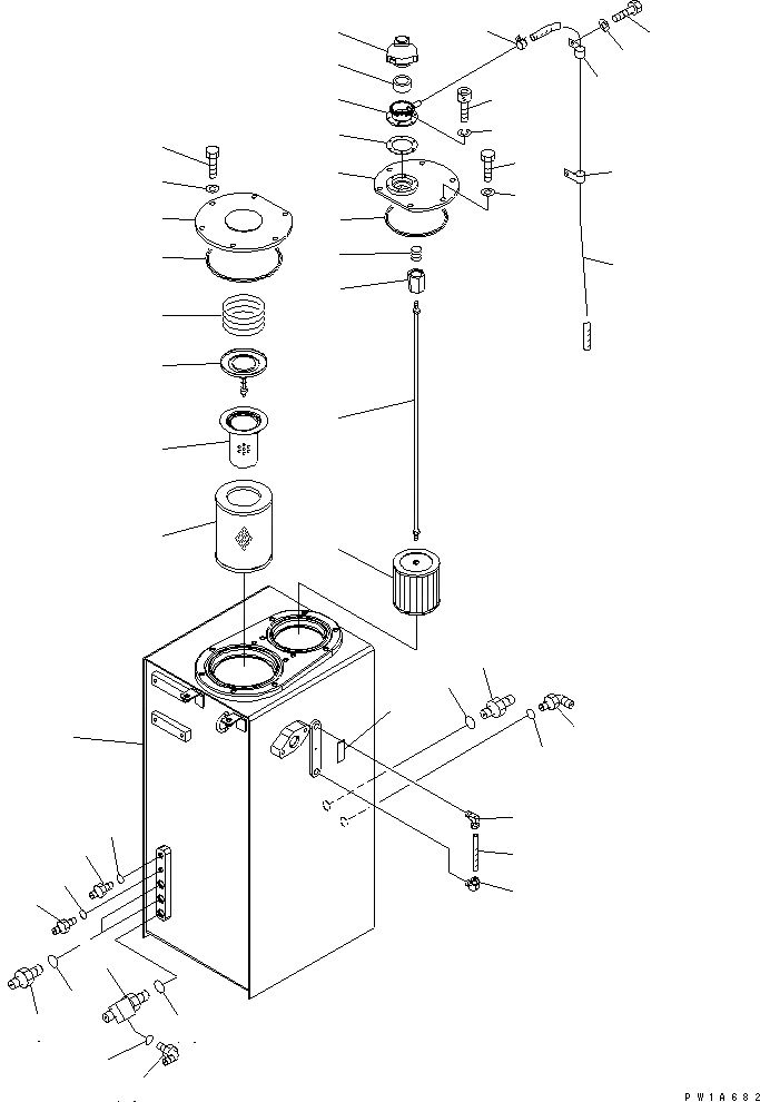 Схема запчастей Komatsu PC228US-3-AG - ГИДР. БАК. (БАК) (BLUE) (СПЕЦ-Я ДЛЯ РАЗРУШ. ЗДАНИЙ) (LIFT)(№-) ГИДРАВЛИКА