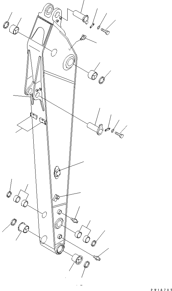 Схема запчастей Komatsu PC228US-3-AG - РУКОЯТЬ (.9M) (СПЕЦ-Я ДЛЯ РАЗРУШ. ЗДАНИЙ) (BLUE)(№-) РАБОЧЕЕ ОБОРУДОВАНИЕ