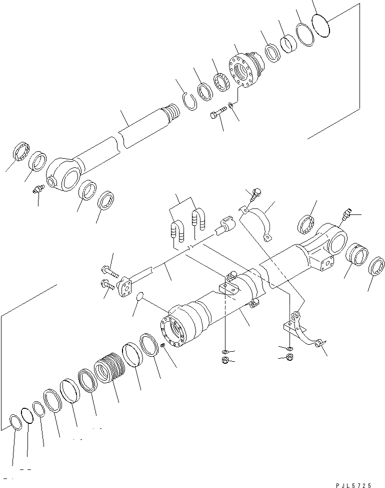 Схема запчастей Komatsu PC228US-3-AG - ЦИЛИНДР КОВША (BLUE)(№-) ОСНОВН. КОМПОНЕНТЫ И РЕМКОМПЛЕКТЫ