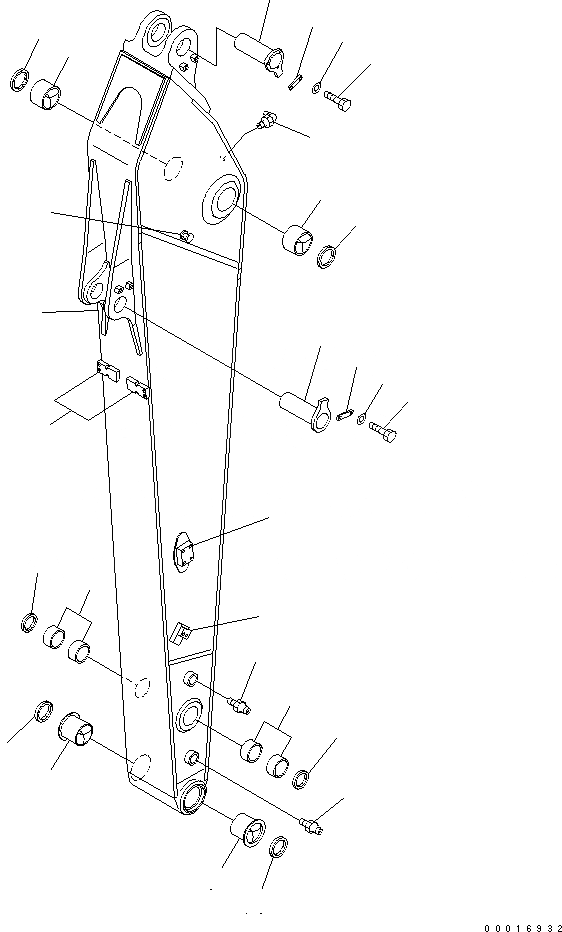 Схема запчастей Komatsu PC228US-3-YG - РУКОЯТЬ (.9M) (СПЕЦ-Я ДЛЯ РАЗРУШ. ЗДАНИЙ) (ДЛЯ ПОДЪЕМА РУКОЯТИ) (YELНИЗ.)(№-) РАБОЧЕЕ ОБОРУДОВАНИЕ