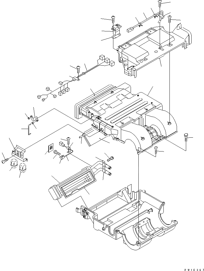 Схема запчастей Komatsu PC228US-3-YG - БЛОК КОНДИЦИОНЕРА (/)(№-) ОСНОВН. КОМПОНЕНТЫ И РЕМКОМПЛЕКТЫ