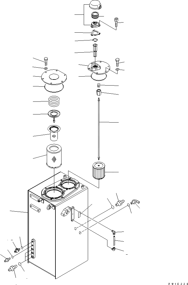 Схема запчастей Komatsu PC228US-3T-YT - ГИДР. БАК. (БАК) (YELНИЗ.)(№-) ГИДРАВЛИКА