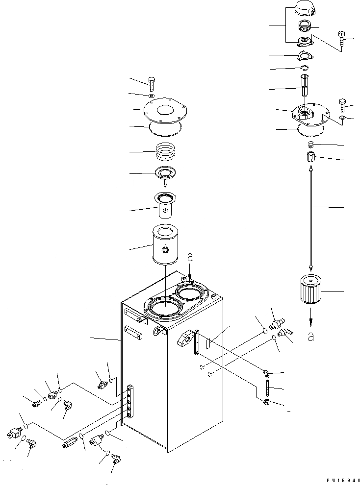 Схема запчастей Komatsu PC228US-3T-YT - ГИДР. БАК. (БАК) (YELНИЗ.) (ДЛЯ ПОДЪЕМА РУКОЯТИ)(№-) ГИДРАВЛИКА