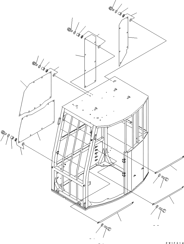 Схема запчастей Komatsu PC228US-3T-YT - КАБИНА (ОКНА) (ВЕРХН. ЗАЩИТА НАВЕС)(№-) КАБИНА ОПЕРАТОРА И СИСТЕМА УПРАВЛЕНИЯ