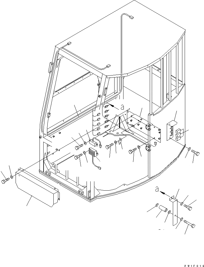 Схема запчастей Komatsu PC228US-3T-YT - КАБИНА (ЭЛЕКТРОПРОВОДКА) (ВЕРХН. ЗАЩИТА НАВЕС)(№-) КАБИНА ОПЕРАТОРА И СИСТЕМА УПРАВЛЕНИЯ