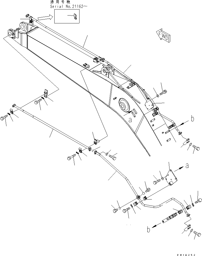 Схема запчастей Komatsu PC228US-3T-YT - СТРЕЛА (.7M) (ДОПОЛН. ГИДРОЛИНИЯ) (YELНИЗ.)(№-9) РАБОЧЕЕ ОБОРУДОВАНИЕ