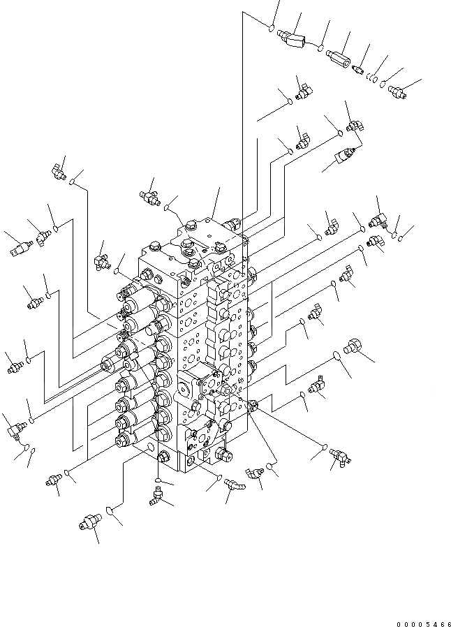 Схема запчастей Komatsu PC228US-3N-YA - ОСНОВН. КЛАПАН (СОЕДИНИТЕЛЬН. ЧАСТИ) ( АКТУАТОР) (СПЕЦИФ-Я С ОТВАЛОМ) ГИДРАВЛИКА