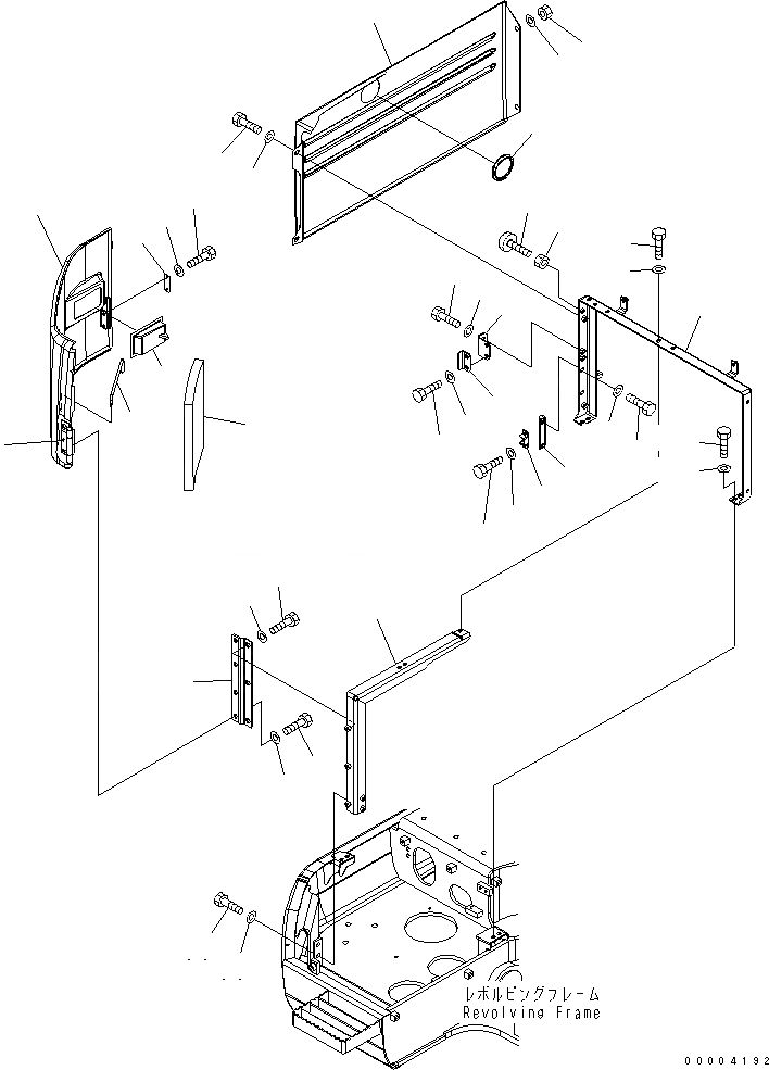 Схема запчастей Komatsu PC228US-3N-YP - ПЕРЕДН. КРЫШКА(COVER) (/) (YELНИЗ.) ЧАСТИ КОРПУСА