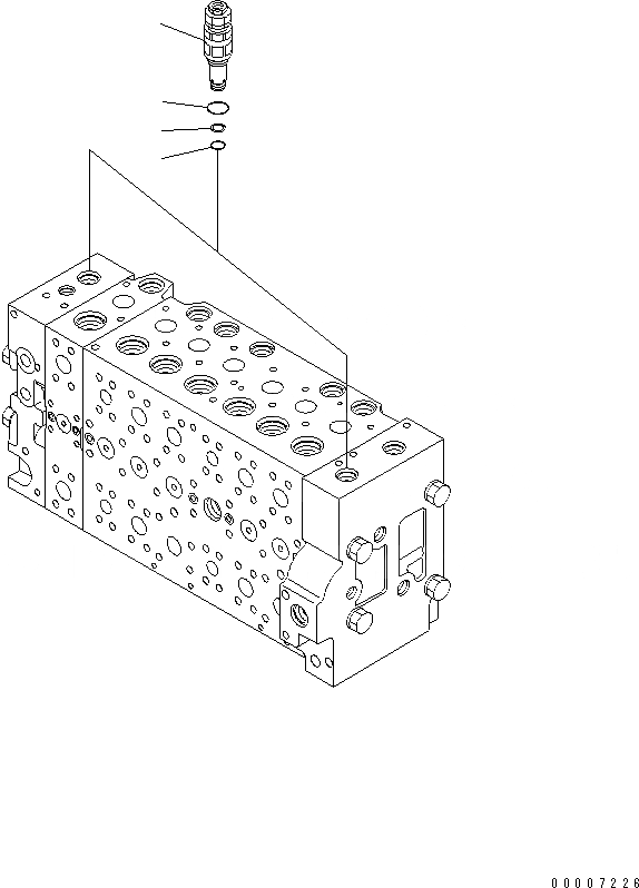 Схема запчастей Komatsu PC228US-3N-YP - ОСНОВН. КЛАПАН (7-СЕКЦИОНН.) (9/9) (ROTATION РУКОЯТЬ) ОСНОВН. КОМПОНЕНТЫ И РЕМКОМПЛЕКТЫ