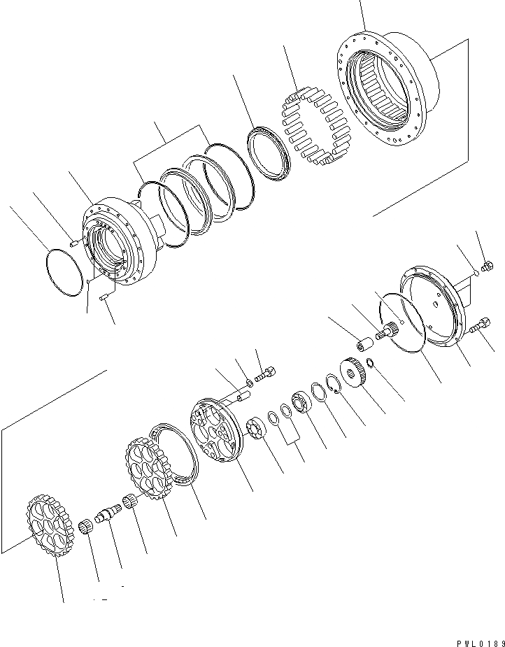 Схема запчастей Komatsu PC228USLC-1 - TRAVAL МОТОР (МОТОР В СБОРЕ) (GM8VL ТИП) ОСНОВН. КОМПОНЕНТЫ И РЕМКОМПЛЕКТЫ