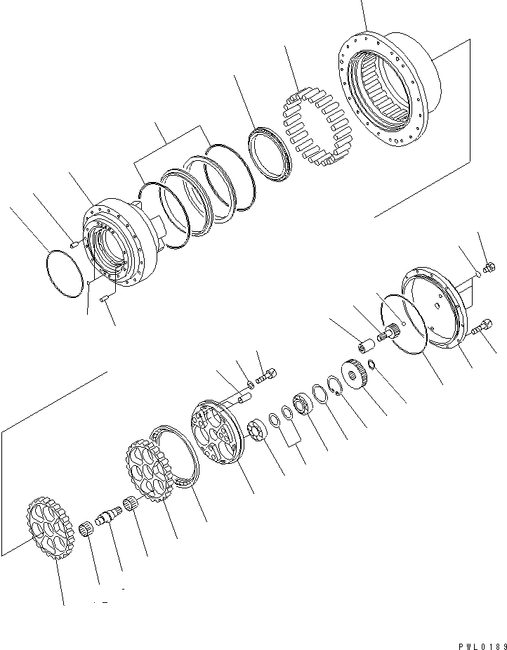 Схема запчастей Komatsu PC228USLC-1-TN - TRAVAL МОТОР (МОТОР В СБОРЕ) (GM8VL ТИП) ОСНОВН. КОМПОНЕНТЫ И РЕМКОМПЛЕКТЫ