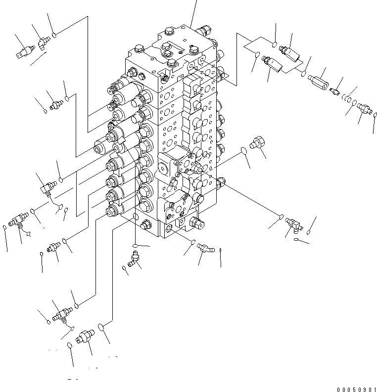 Схема запчастей Komatsu PC228US-3E0 - ОСНОВН. КЛАПАН (ШЛАНГИ) ( АКТУАТОР) (СПЕЦИФ-Я С ОТВАЛОМ) ГИДРАВЛИКА