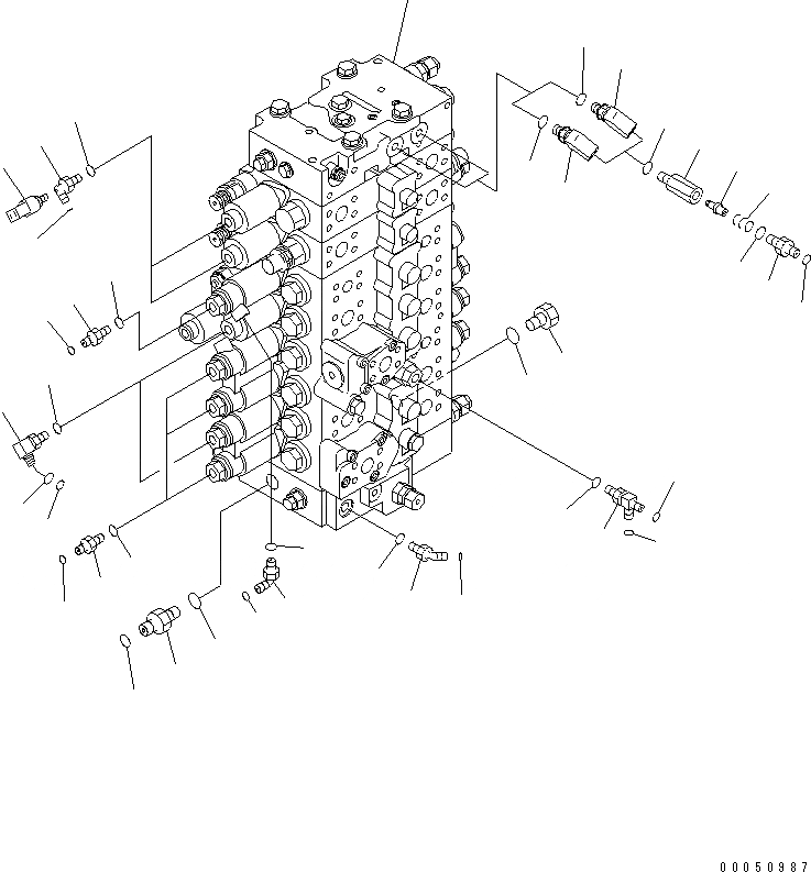 Схема запчастей Komatsu PC228US-3E0 - ОСНОВН. КЛАПАН (ШЛАНГИ) ( АКТУАТОР) (С 2-СЕКЦИОНН. СТРЕЛА) ГИДРАВЛИКА