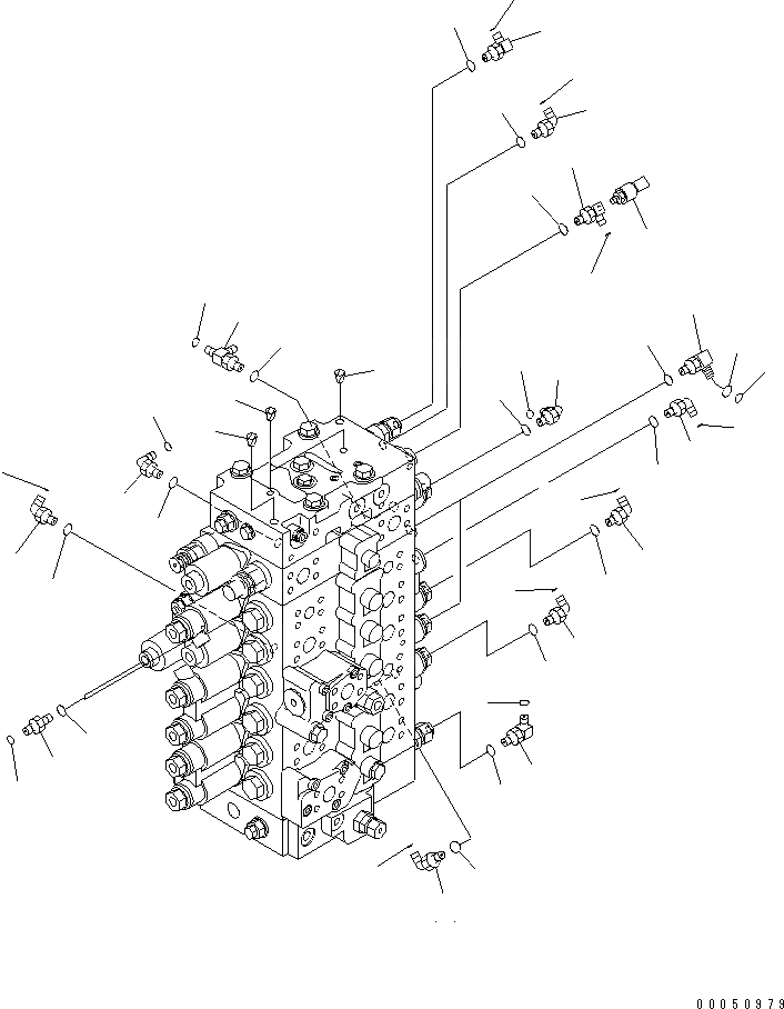 Схема запчастей Komatsu PC228US-3E0 - ОСНОВН. КЛАПАН (СОЕДИНИТЕЛЬН. ЧАСТИ) (/) ( АКТУАТОР) ГИДРАВЛИКА