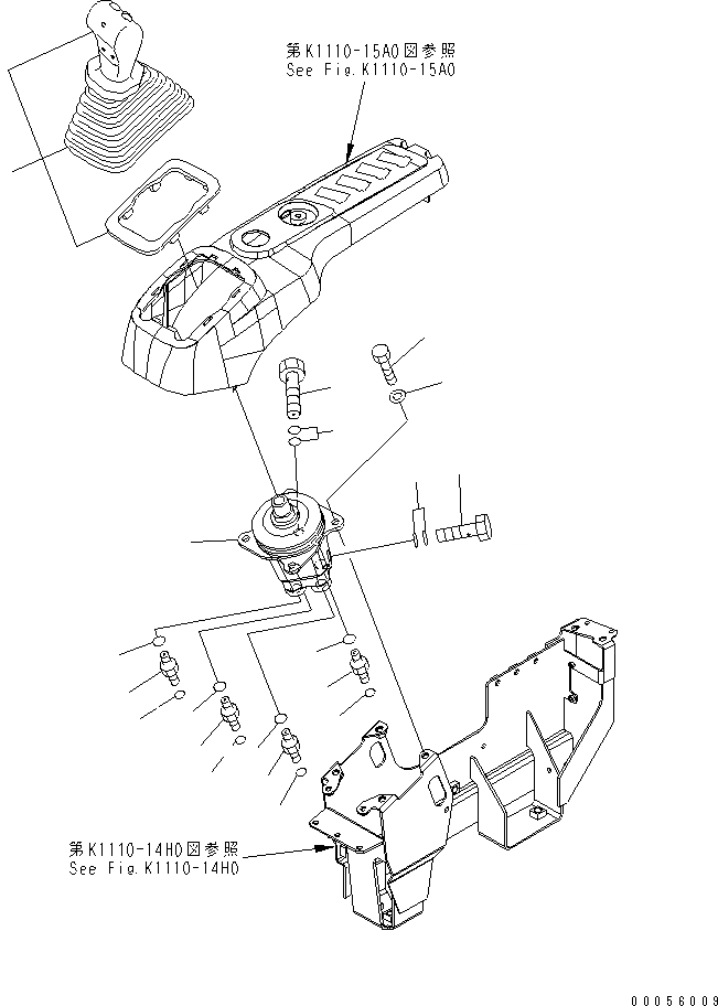 Схема запчастей Komatsu PC228US-3E0 - ОСНОВН. КОНСТРУКЦИЯ (РЫЧАГ И КЛАПАН) (ЛЕВ.) (ДЛЯ 2-СЕКЦИОНН. СТРЕЛЫ) КАБИНА ОПЕРАТОРА И СИСТЕМА УПРАВЛЕНИЯ