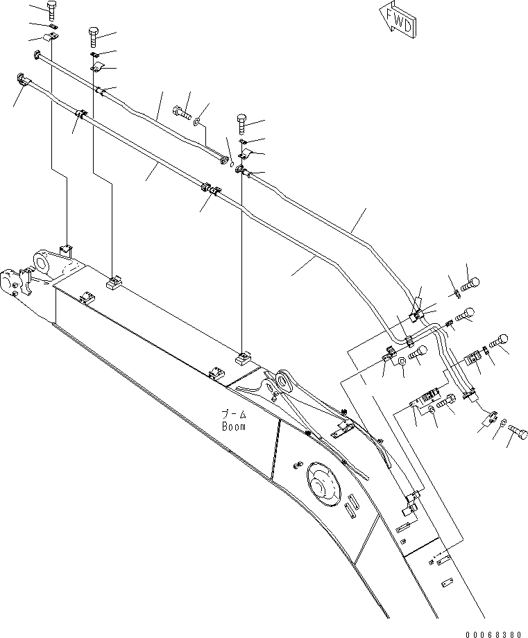Схема запчастей Komatsu PC228US-3E0 - СТРЕЛА (.7M) (КЛАПАН ПЕРЕГРУЗКИ СТРЕЛЫ)(№7-) РАБОЧЕЕ ОБОРУДОВАНИЕ