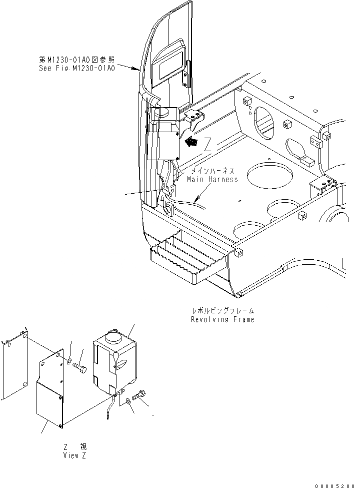 Схема запчастей Komatsu PC228USLC-3N-YP - ОМЫВАТЕЛЬ СТЕКЛА(№-) КАБИНА ОПЕРАТОРА И СИСТЕМА УПРАВЛЕНИЯ