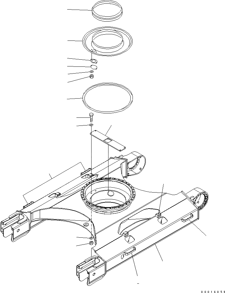 Схема запчастей Komatsu PC228USLC-3N-YP - ГУСЕНИЧНАЯ РАМА(№-) ХОДОВАЯ