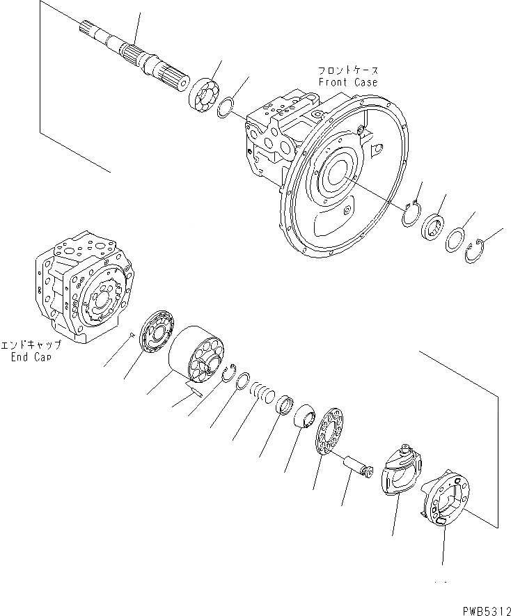 Схема запчастей Komatsu PC228UU-1-MO - ОСНОВН. НАСОС (/) ОСНОВН. КОМПОНЕНТЫ И РЕМКОМПЛЕКТЫ