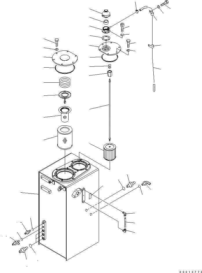 Схема запчастей Komatsu PC228US-3N-YG - ГИДР. БАК. (БАК) (YELНИЗ.) (СПЕЦ-Я ДЛЯ РАЗРУШ. ЗДАНИЙ) ГИДРАВЛИКА