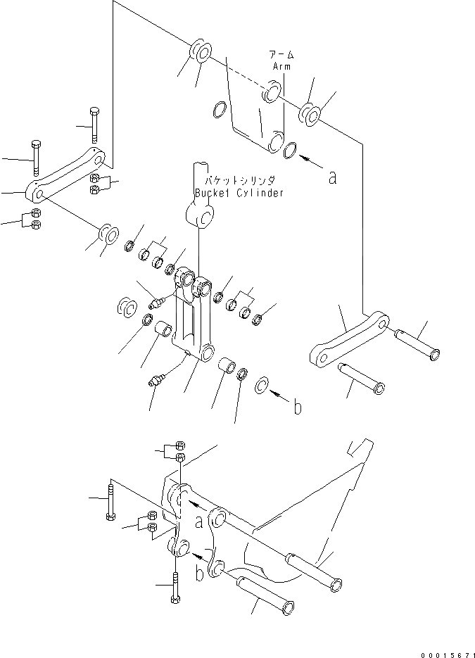 Схема запчастей Komatsu PC228US-3N-YG - РУКОЯТЬ (.9M) (СОЕДИНЕНИЕ КОВША) (СПЕЦ-Я ДЛЯ РАЗРУШ. ЗДАНИЙ) (YELНИЗ.) РАБОЧЕЕ ОБОРУДОВАНИЕ
