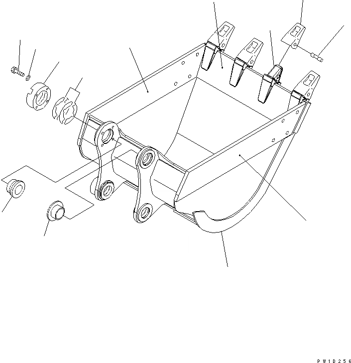 Схема запчастей Komatsu PC230-7-CG - КОВШ¤ .M (CECE .9M)¤ MM (ГОРИЗОНТАЛЬН. ПАЛЕЦ) (УСИЛ.) РАБОЧЕЕ ОБОРУДОВАНИЕ