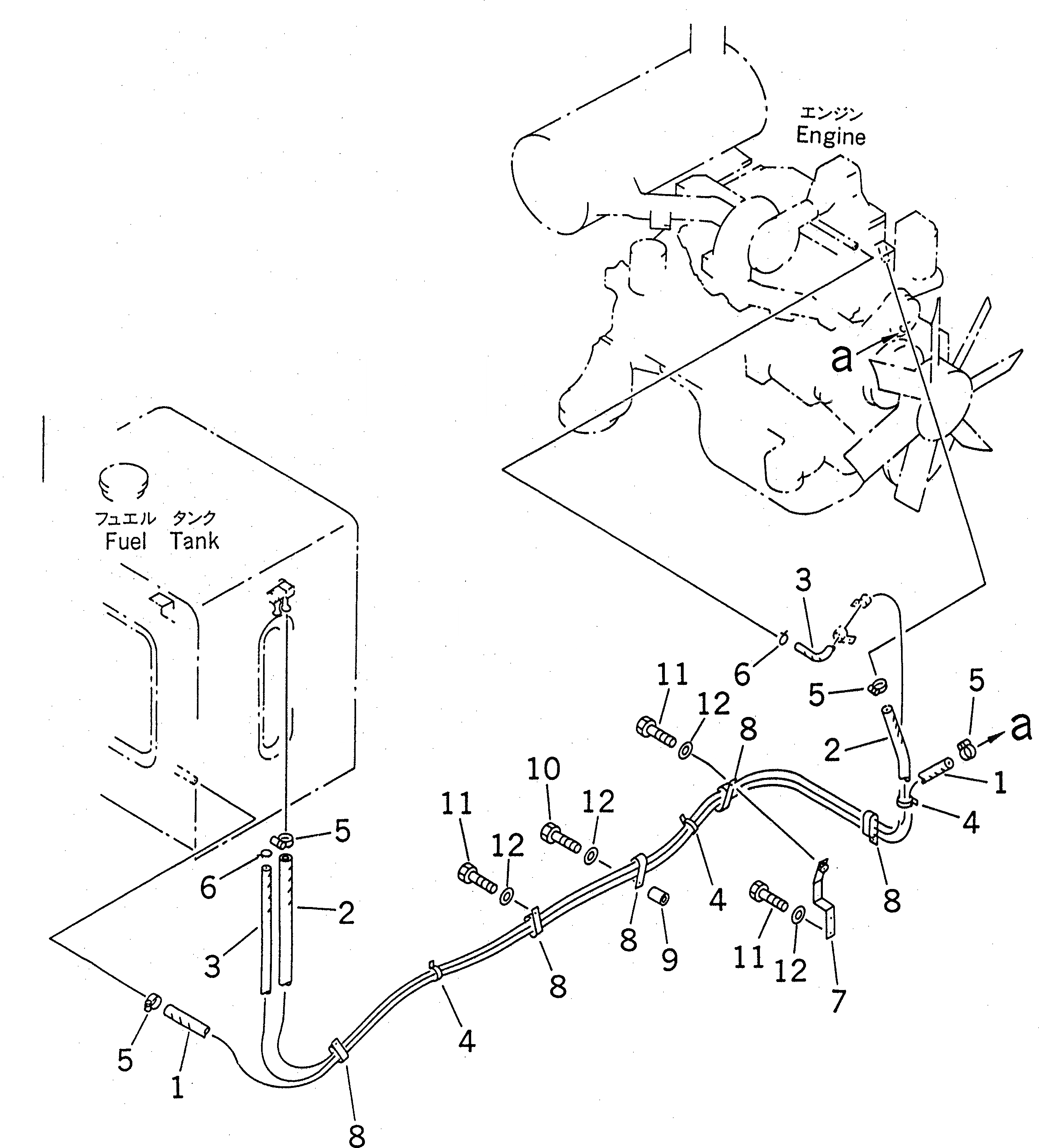 Схема запчастей Komatsu PC230-6 - ТОПЛИВНАЯ ЛИНИЯ(№9-7) ТОПЛИВН. БАК. AND КОМПОНЕНТЫ