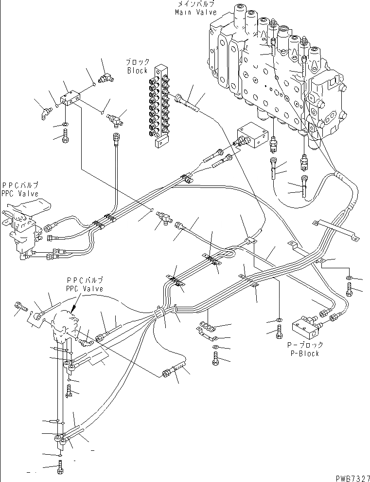Схема запчастей Komatsu PC230-6 - ОСНОВН. КОНСТРУКЦИЯ (PPC ЛИНИЯ ХОДА) ( АКТУАТОР)(№98-) КАБИНА ОПЕРАТОРА И СИСТЕМА УПРАВЛЕНИЯ